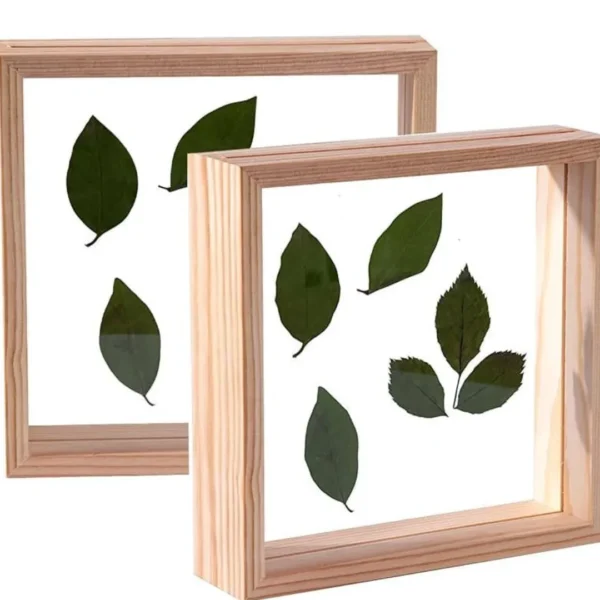 Wooden Varmala Frame with Acrylic Base (10 x 10 inches) Pine wood