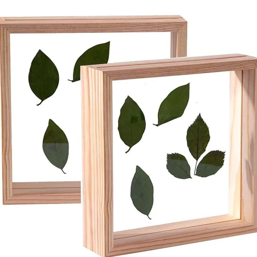 Untitled-design-2025-08-13T165918.941 Wooden Varmala Frame with Acrylic Base (10 x 10 inches) Pine wood - Image 1