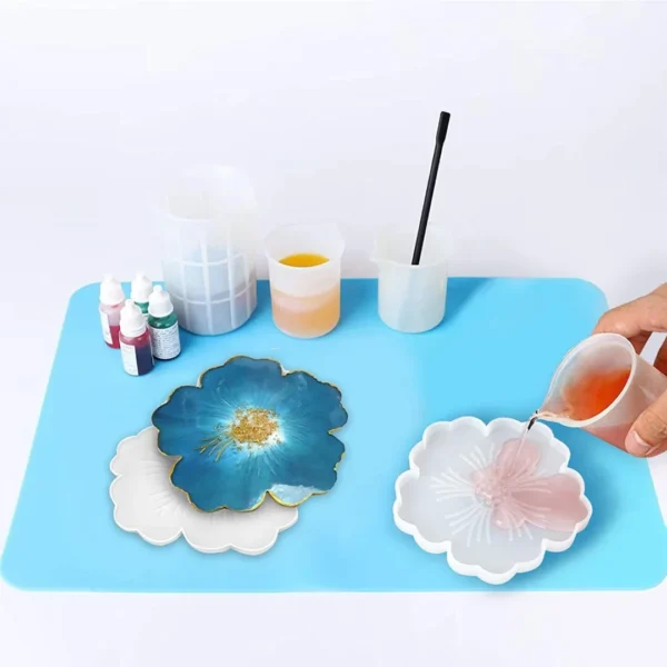 Flower Coaster 3D Effect Silicone Mold for Resin Art