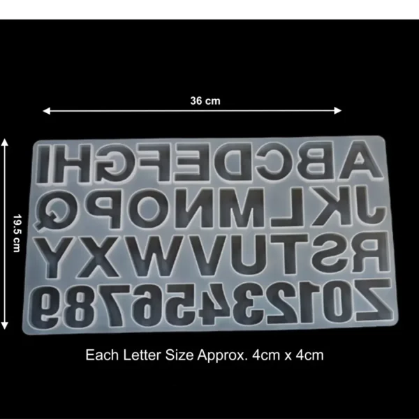Alphabet Silicone Mold Without Keychain Hole for Resin Art