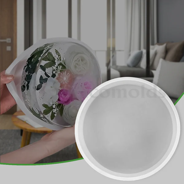 8-Inch Round Deep Casting Silicone Mold for Resin Art