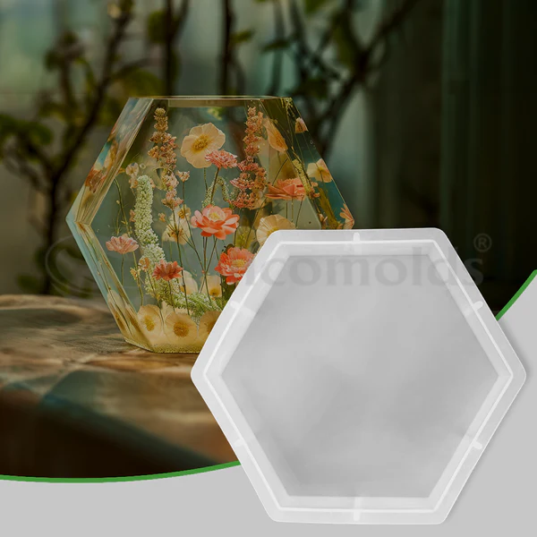 Large Silicone Hexagon Molds For Deep Flowers Preservation