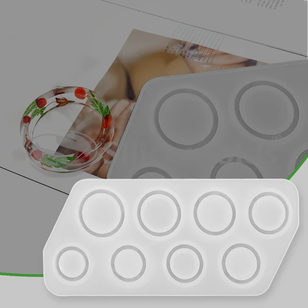 8-Hole Ring Silicone Mold for Resin Jewelry Making