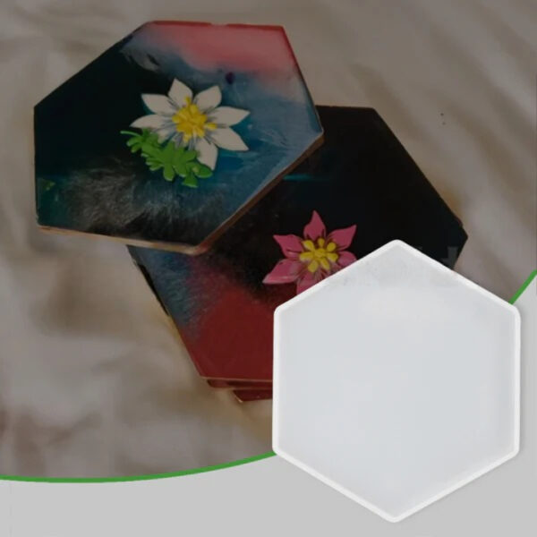 Hexagon Trinket & Coaster Silicone Mold for Resin Art