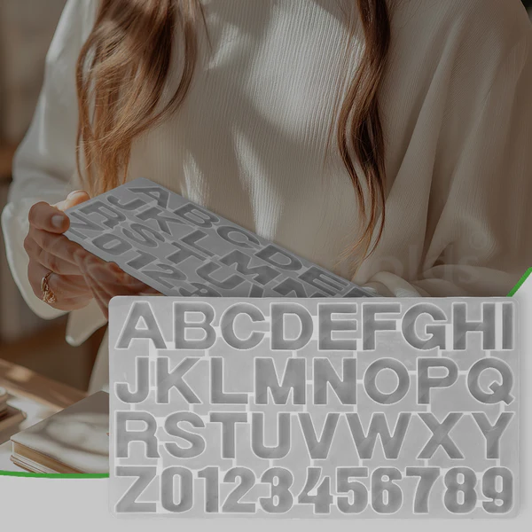 Alphabet Resin Mold – Front Pour, Without Keychain Hole