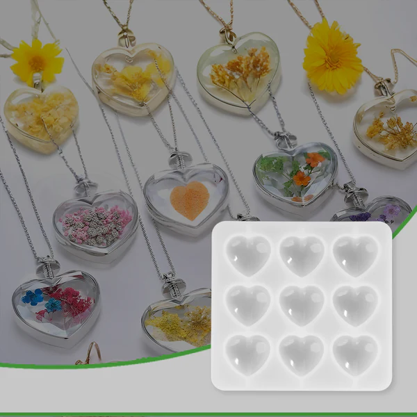 Heart Shape Silicone Resin Mold – Keychain & Jewelry Mold
