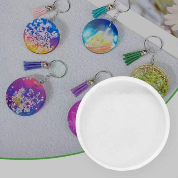 2-Inch Round Plane Silicone Mold for Resin Art