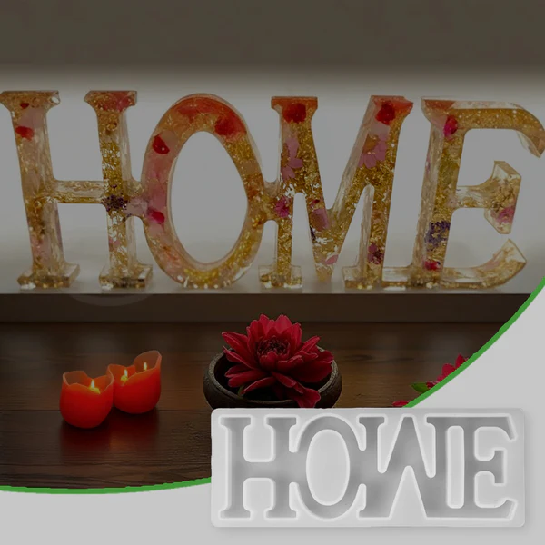 3D Home Letter Silicone Resin Mold