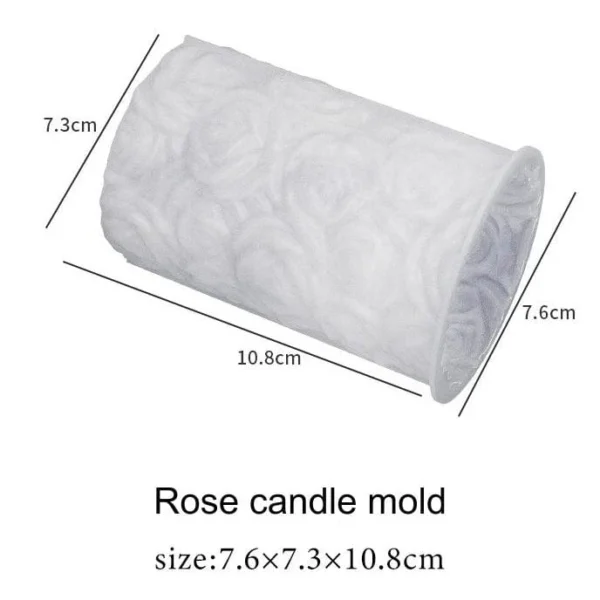 3D Rose Pillar Candle Mould