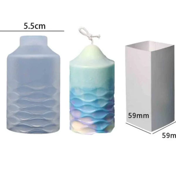 Cylinder Wave Candle Mould