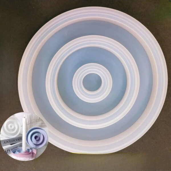 Large Round Candlestick Silicone Mold