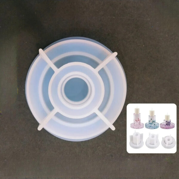 Round Short Candle Holder Silicone Mold – Candle Art