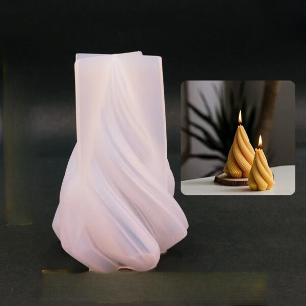 Spiral Cone Candle Silicone Mold