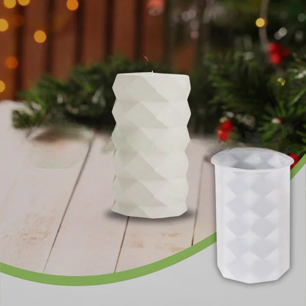 Diamond Cylindrical Candle Mold For Candle Art