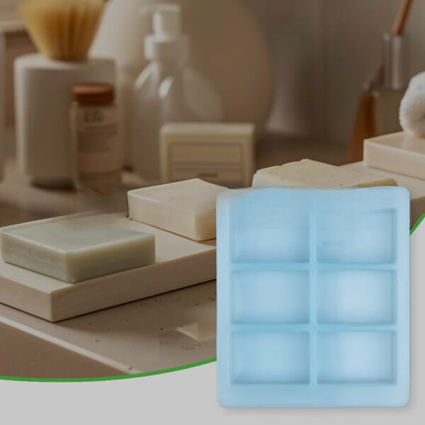 Rectangle Shape 6 CVT Silicone Soap Mold