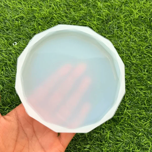 5″ Diamond Cut Edge Coaster Silicone Mold for Resin Art