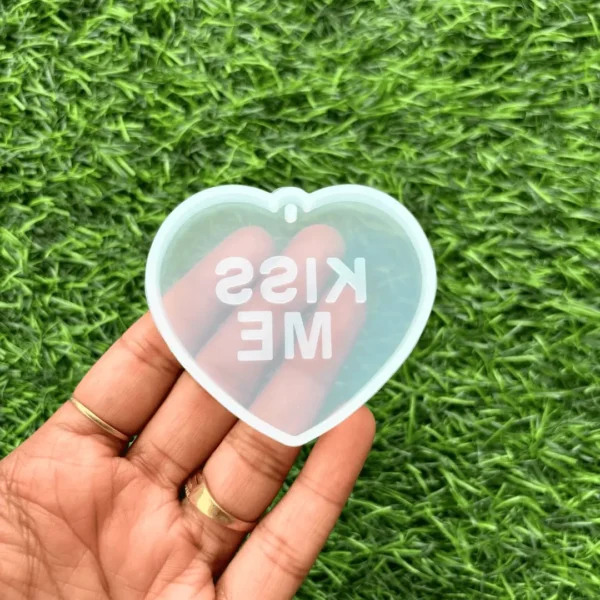 Heart Shaped With Kiss Me Writing Mold