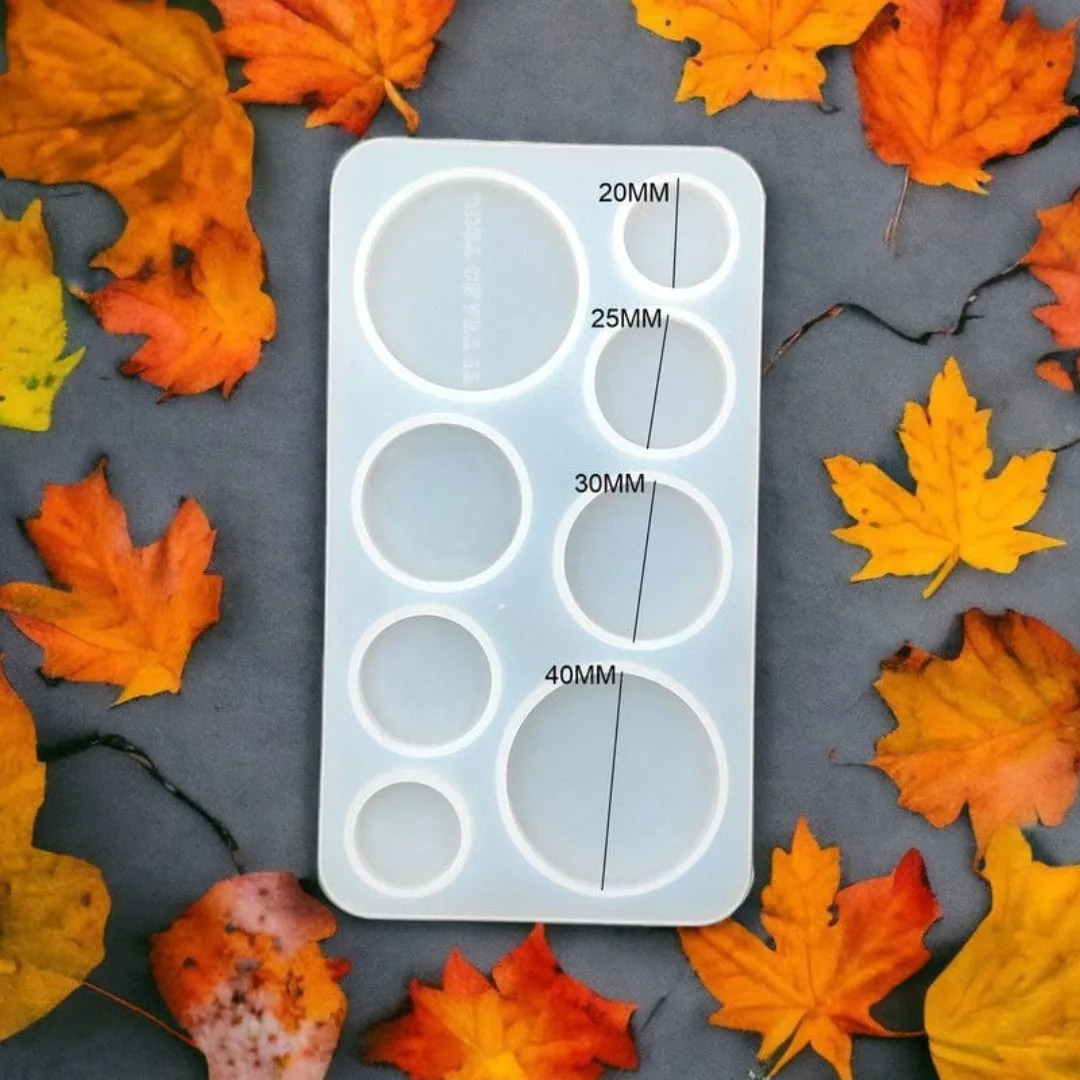 Untitled-design-42-1 8 Cavity Round Rakhi, Bracelet & Pendant Silicone Mold for Resin Art - Image 1