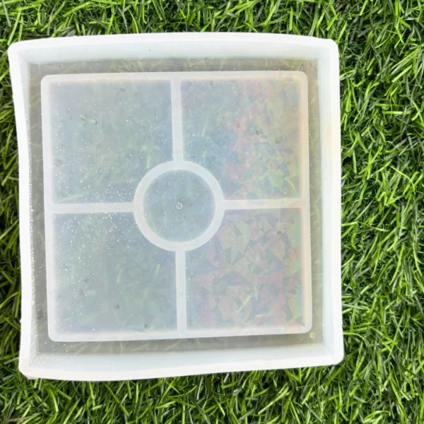 Holographic Square Trinket Coaster Silicone Mold for Resin Art