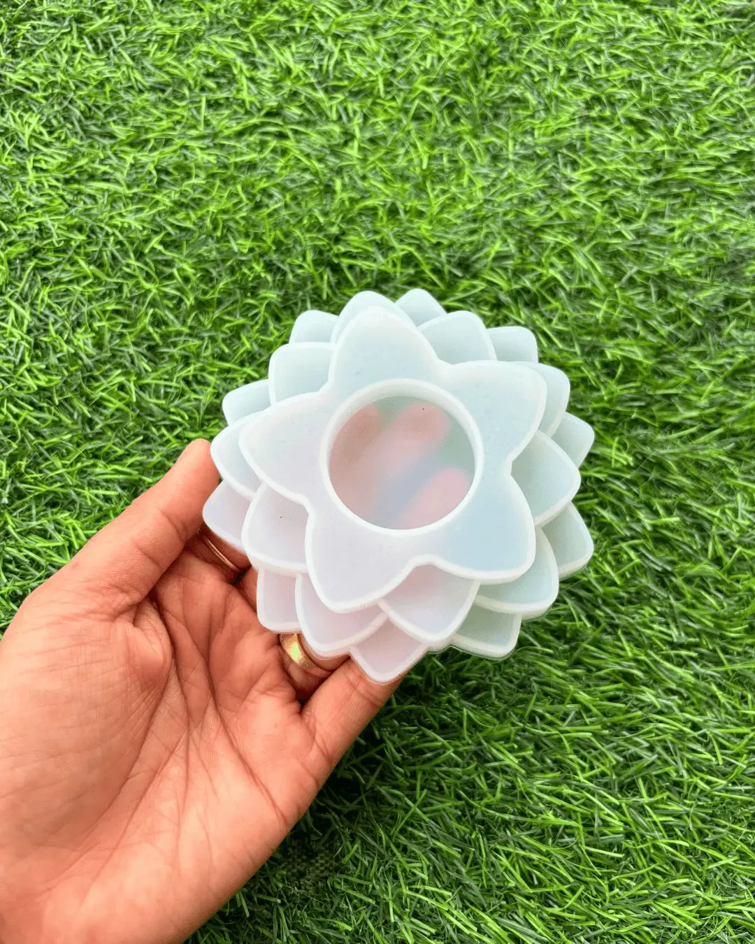 Volcano-Ash-Tray-And-Bowl-Mould-1 Flower T-light for Candle Mould Design 2 - Image 1