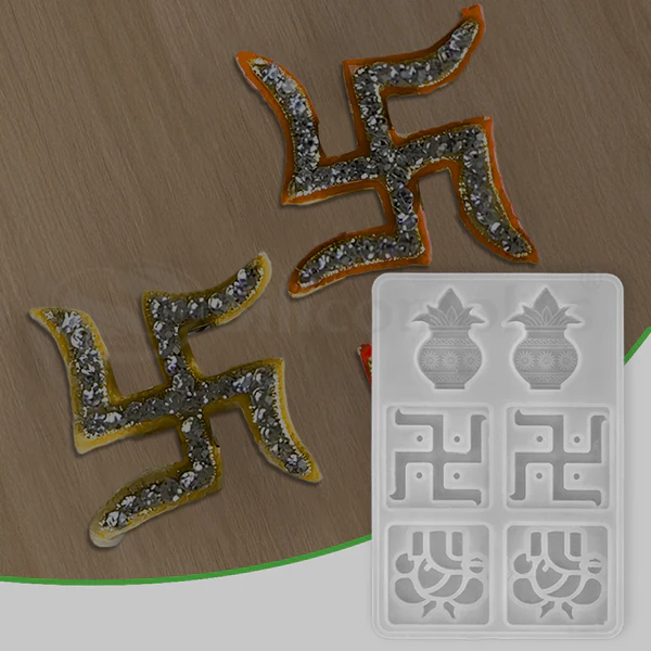 Kalash Swastik Ganesh ji Mold For Resin Art