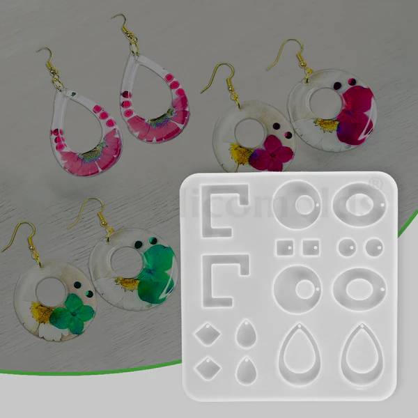 16-Cavity Jewellery Silicone Mold for Resin Art