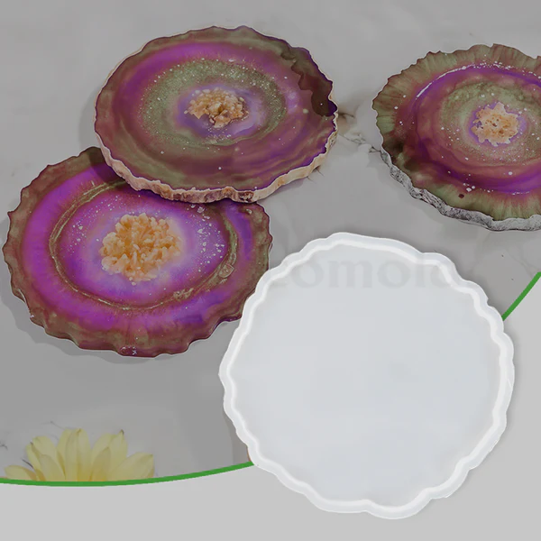5 Inchers Round Agate Silicone Mould for Resin Art