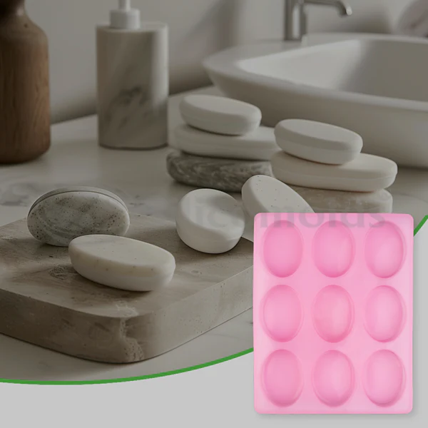 9 CVT Oval Shape Soap Mold