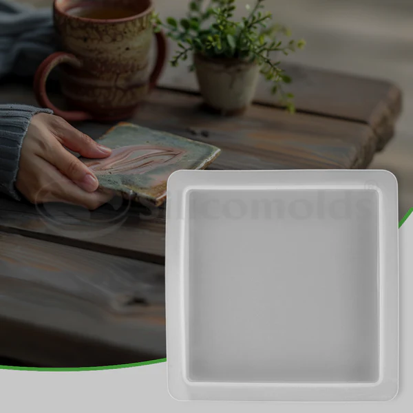 lifestyleurp-054 Silicone Big Square Coaster Mold for Resin Art - Image 1