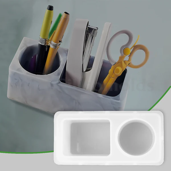 Pen Holder & Storage Box Silicone Mold for Resin Art
