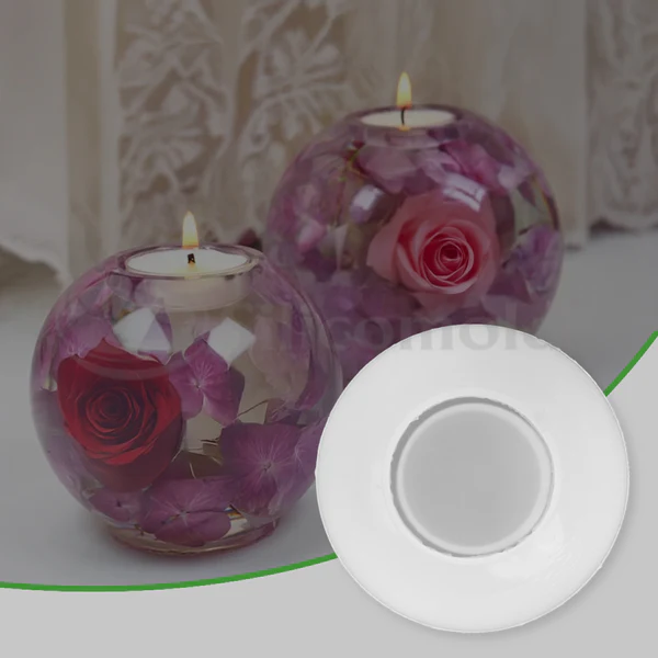 3″ Sphere Tealight Holder Silicone Mold for Resin Art