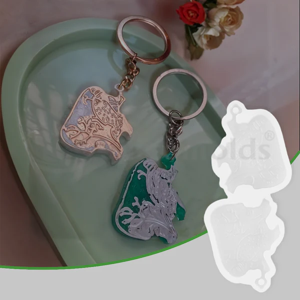 Bio Heart Keychain Silicone Mold for Resin Art