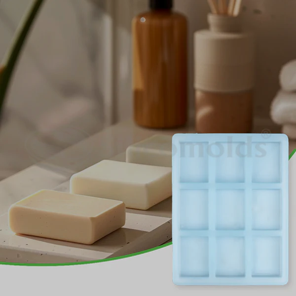 9 CVT Rectangle Soap Making Mold With Edges