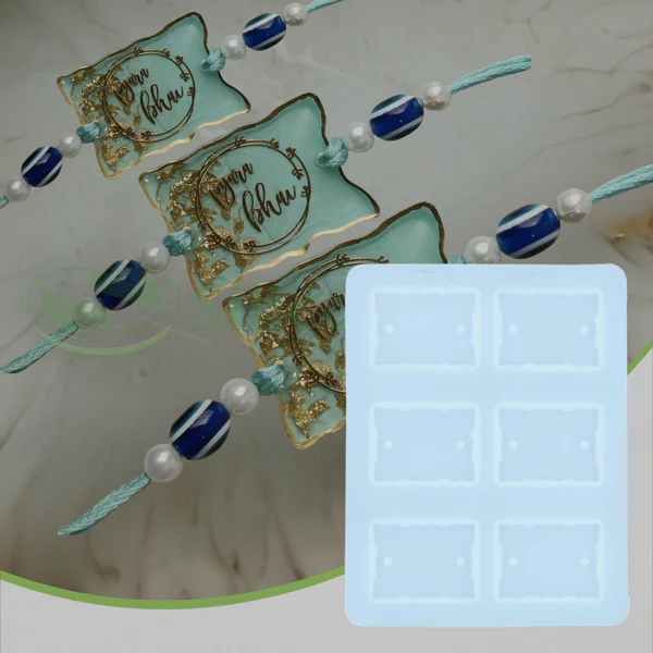6 Cavity Rectangle Agate Rakhi & Bracelet Mould