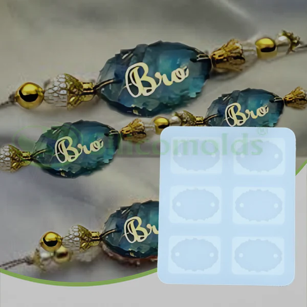 6 Cavity Oval Agate Rakhi & Bracelet Mould